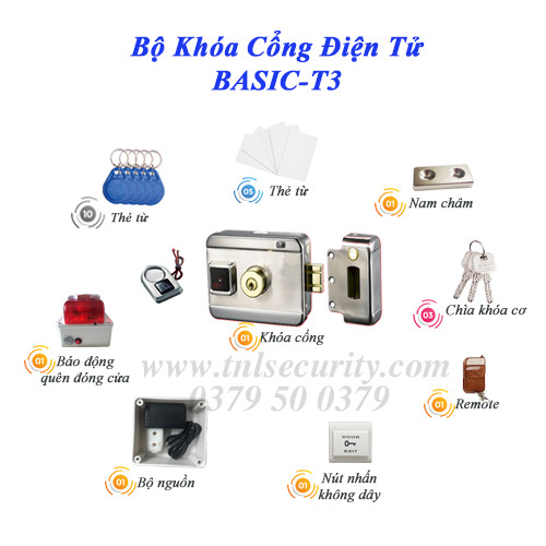 Bộ khóa cổng điện tử BASIC-T3